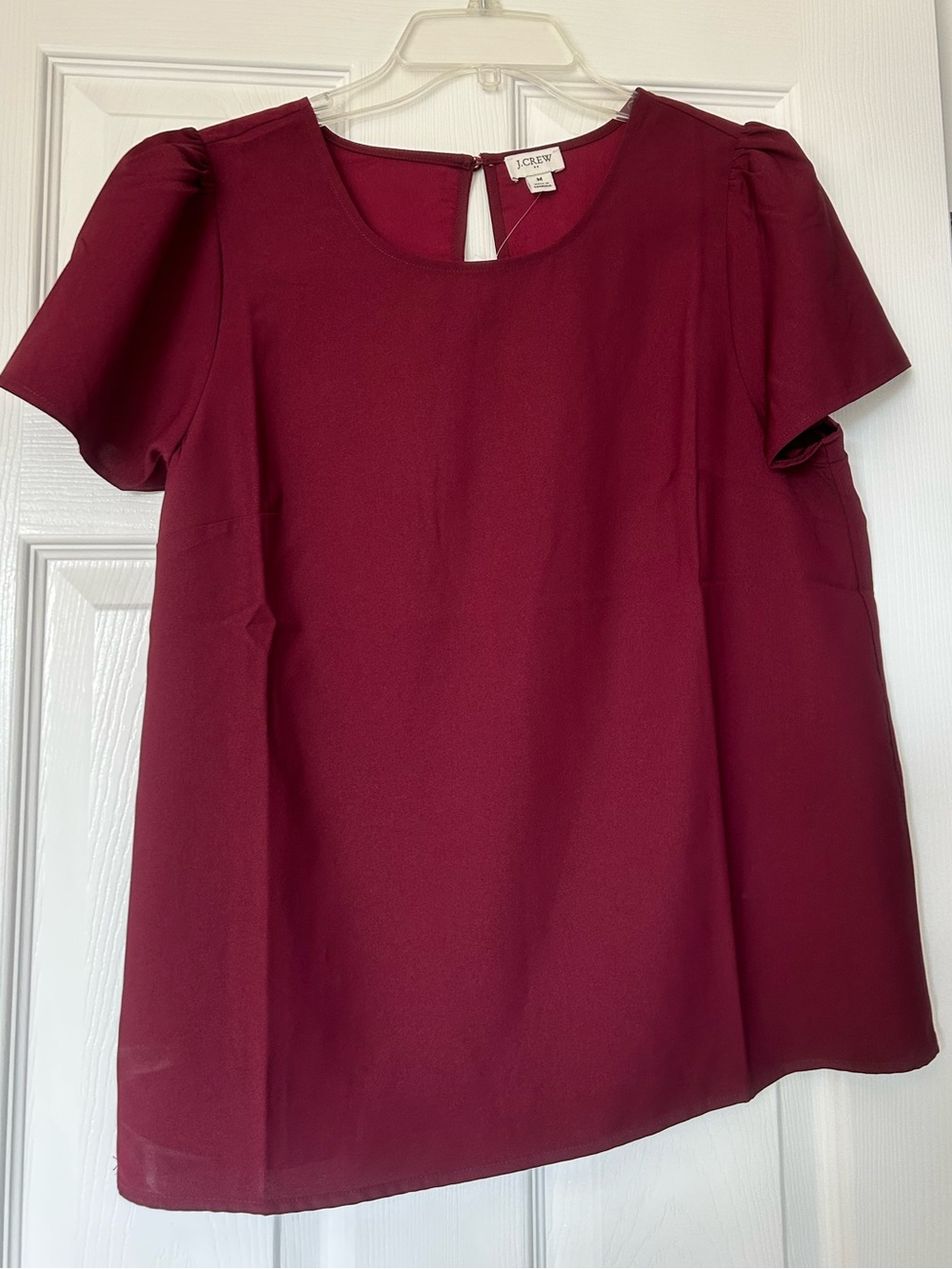 New with tags J. Crew Women's Short Sleeve Burgundy Blouse